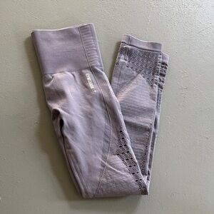 Gym Shark Lavender Compression Leggings - Mesh Detail - xs